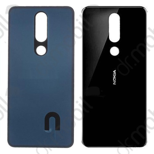 Akkufedél Nokia 5.1 Plus (Nokia X5) hátlap fekete, ragasztóval 